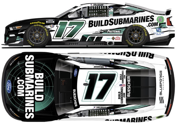 2023 Chris Buescher NASCAR Diecast 17 Build Submarines CWC 1:24 Lionel Action ARC Color Chrome 99