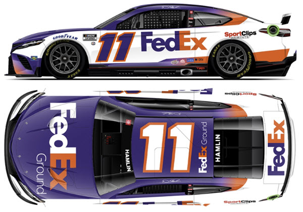 2023 Denny Hamlin NASCAR Diecast 11 FedEx Ground CWC 1:24 Lionel Action ARC 99