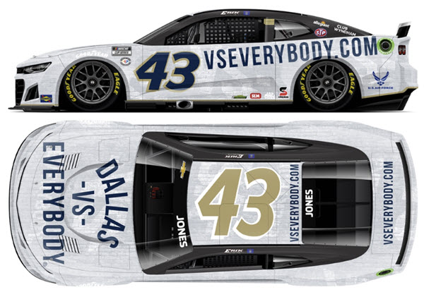 2023 Erik Jones NASCAR Diecast 43 Dallas VS Everybody CWC 1:64 Lionel Action ARC Diecast Chassis 99