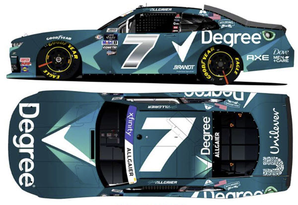 2023 Justin Allgaier NASCAR Diecast 7 Degree CWC 1:24 Lionel Action ARC Color Chrome 99
