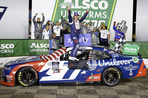 2023 Justin Allgaier NASCAR Diecast 7 Unilever Military Charlotte Win Raced Version CWC 1:64 Lionel Action ARC 99