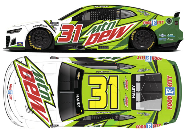2023 Justin Haley NASCAR Diecast 31 Mtn Dew CWC 1:64 Lionel Action ARC Diecast Chassis 99