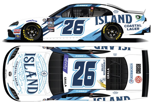 2023 Kaz Grala NASCAR Diecast 26 Island Coastal Lager CWC 1:64 Lionel Action ARC 99