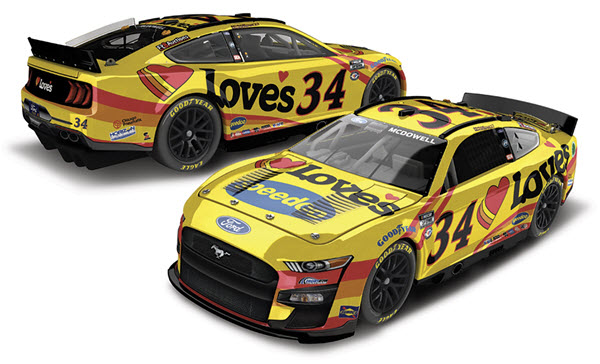 2023 Michael McDowell NASCAR Diecast 34 Loves Travel Stops CWC 1:24 Lionel Action ARC Color Chrome 99