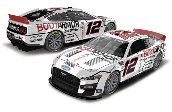 2023 Ryan Blaney NASCAR Diecast 12 BodyArmor Body Armor Sport Water CWC 1:24 Lionel Action ARC Color Chrome 98