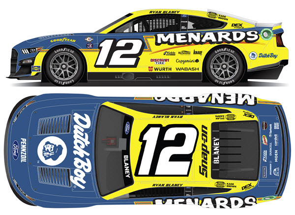 2023 Ryan Blaney NASCAR Diecast 12 Menards Dutch Boy CWC 1:24 Lionel Action RCCA Elite Liquid Color 99