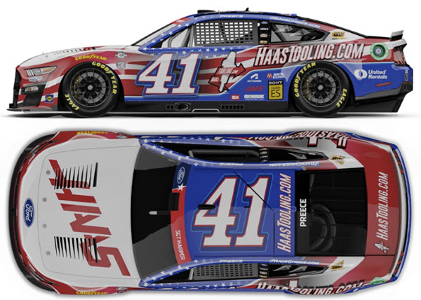 2023 Ryan Preece NASCAR Diecast 41 Hass Patriotic Salute CWC 1:24 Lionel Action ARC 99