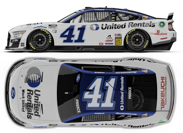 2023 Ryan Preece NASCAR Diecast 41 United Rentals Darlington Throwback CWC 1:64 Lionel Action ARC Diecast Chassis 99