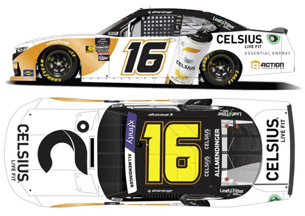 2024 AJ Allmendinger NASCAR Diecast 16 Celsius 1:64 CWC Lionel Action ARC 99