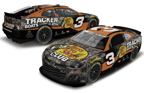 2024 Austin Dillon NASCAR Diecast 3 Bass Pro Shops Club CWC 1:24 Lionel Action ARC 99