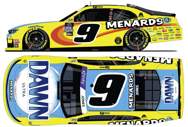 2024 Brandon Jones NASCAR Diecast 9 Menards Dawn CWC 1:64 Lionel Action ARC 99