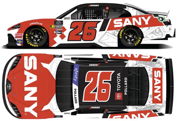 2024 Bubba Pollard NASCAR Diiecast 26 SANY 1:24 CWC Lionel Action ARC 99