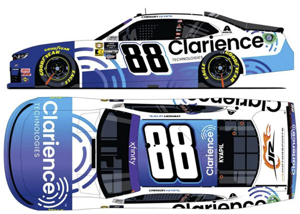 2024 Carson Kvapil NASCAR Diecast 88 Clarience Technologies CWC 1:24 Lionel Action ARC Color Chrome 99