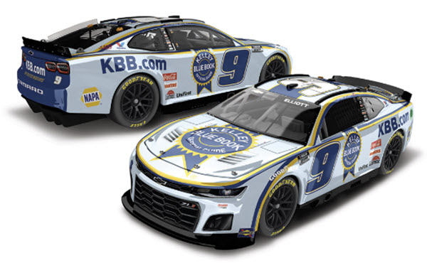 2024 Chase Elliott NASCAR Diecast 9 KBB Kelley Blue Book CWC 1:24 Lionel Action RCCA ELite Raw 99