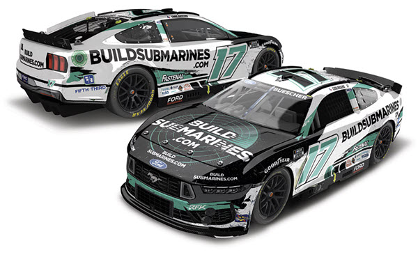 2024 Chris Buescher Diecast 17 Build Submarines Watkins Glen Win Raced Version CWC 1:64 Lionel Action ARC Diecast Chassis 98