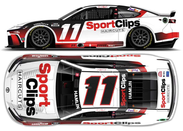 2024 Denny Hamlin NASCAR Diecast 11 Sport Clips CWC 1:24 Lionel Action ARC Color Chrome 99