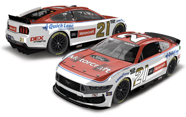 2024 Harrison Burton NASCAR Diecast 21 Motorcraft CWC 1:24 Lionel Action ARC Color Chrome 99