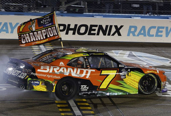 2024 Justin Allgaier NASCAR Diecast 7 Brandt Phoenix Raced Version CWC 1:24 Lionel Action ARC Dual Autographed 99