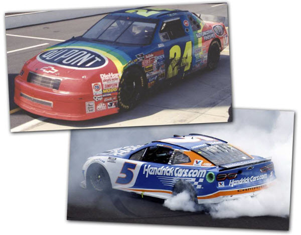 2024 Kyle Larson Jeff Gordon Brickyard 30 Year Bookend NASCAR Diecast  2 Car Set CWC 1:64 Action ARC 2 Pack 99