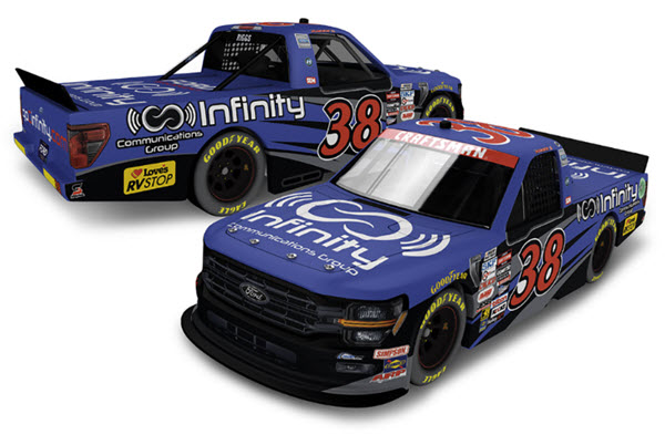 2024 Layne Riggs NASCAR Diecast 38 Infinity Communications Truck 1:64 Lionel Action ARC 99