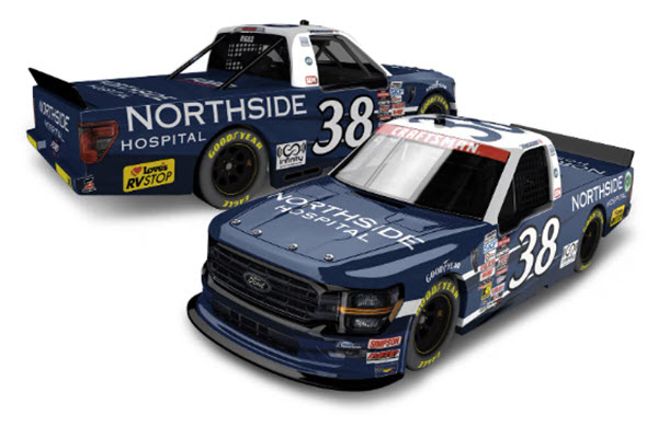 2024 Layne Riggs NASCAR Diecast 38 Northside Hospital Truck 1:64 Lionel Action ARC 99