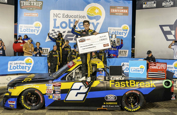 2024 Nick Sanchez NASCAR Diecast 2 Gainbridge Charlotte Win Raced Version Truck 1:64 Lionel Action ARC 99