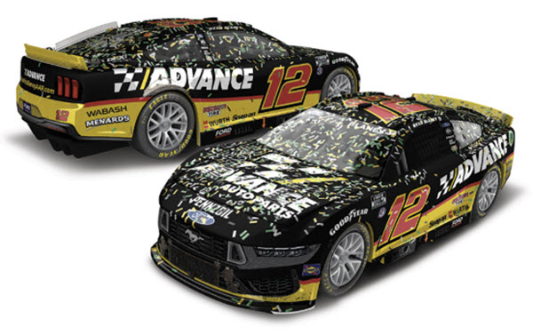 2024 Ryan Blaney NASCAR Diecast 12 Advance Auto Parts Iows Win Raced Version CWC 1:24 Lionel Action RCCA ELite 98