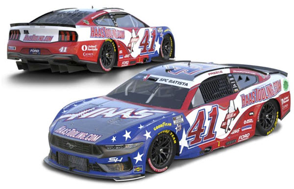 2024 Ryan Preece NASCAR Diecast 41 Hass Patriotic Salute CWC 1:24 Lionel Action ARC Color Chrome 99