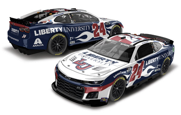 2024 William Byron NASCAR Diecast 24 Liberty University CWC 1:24 Lionel Action RCCA ELite Color Chrome 99