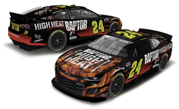 2024 William Byron NASCAR Diecast 24 Raptor High Heat CWC 1:24 Lionel Action RCCA Elite Color Chrome 99