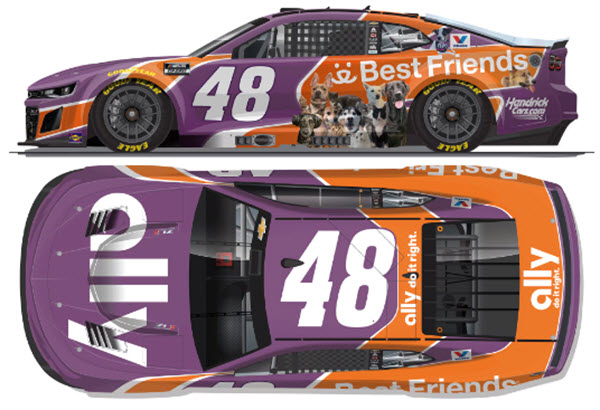 2025 Alex Bowman NASCAR Diecast 48 Ally Best Friends CWC 1:24 Lionel Action ARC Color Chrome 99