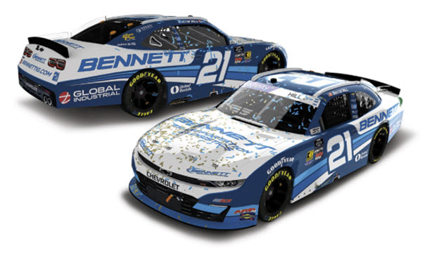 2025 Austin Hill NASCAR Diecast 21 Bennett Atlanta Win Raced Version CWC 1:24 Lionel Action ARC 98