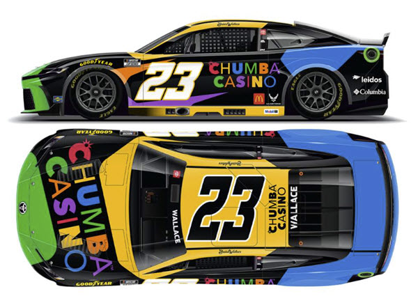 2025 Bubba Wallace NASCAR Diecast 23 Chumba Casino CWC 1:24 Lionel Action ARC Color Chrome 99