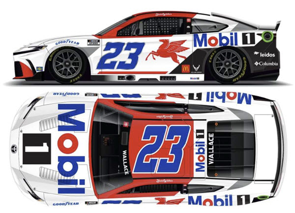 2025 Bubba Wallace NASCAR Diecast 23 Mobil CWC 1:24 Lionel Action ARC Color Chrome 99