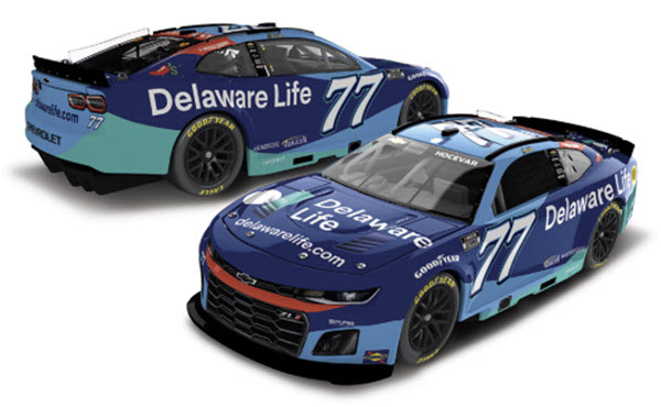 2025 Carson Hocevar NASCAR Diecast 77 Deleware Life 1:24 CWC Lionel Action RCCA Elite 99