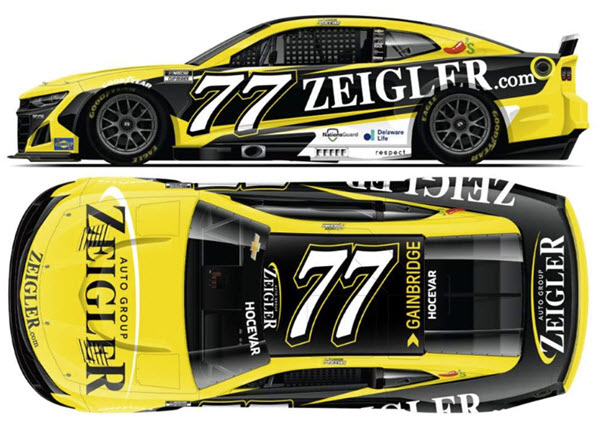 2025 Carson Hocevar NASCAR Diecast 77 Zeigler 1:24 CWC Lionel Action RCCA Elite 99