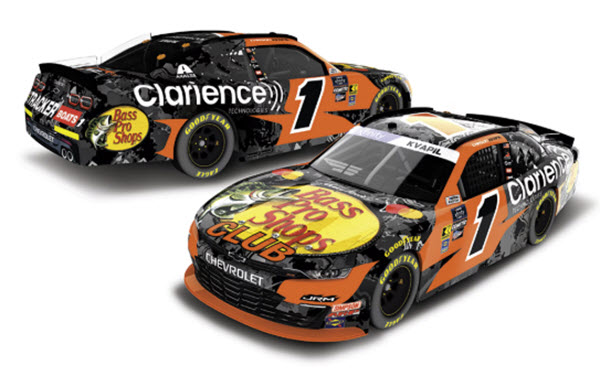 2025 Carson Kvapil NASCAR Diecast 1 Bass Pro CWC 1:24 Lionel Action ARC Color Chrome 99