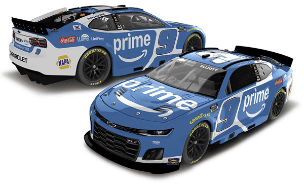 2025 Chase Elliott NASCAR Diecast 9 Amazon Prime CWC 1:24 Lionel Action RCCA Elite Color Chrome 99