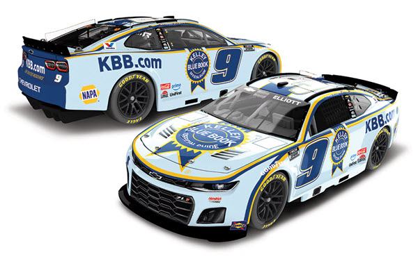2025 Chase Elliott NASCAR Diecast 9 KBB Kelley Blue Book CWC 1:24 Lionel Action RCCA Elite Color Chrome 99