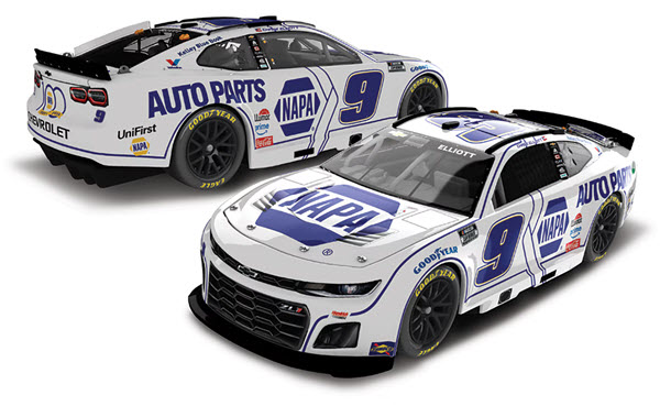 2025 Chase Elliott NASCAR Diecast 9 NAPA White CWC 1:24 Lionel Action RCCA Elite Color Chrome 99