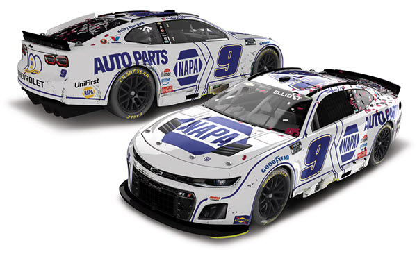 2025 Chase Elliott NASCAR Diecast 9 NAPA White Cook Out Clash Win Raced Version CWC 1:24 Lionel Action RCCA Elite Color Chrome 99