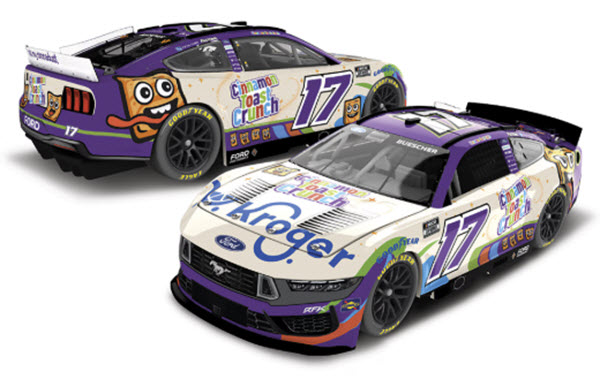 2025 Chris Buescher NASCAR Diecast 17 Kroger Cinnamon Toast Chrunch CWC 1:24 Lionel Action ARC Autographed 99