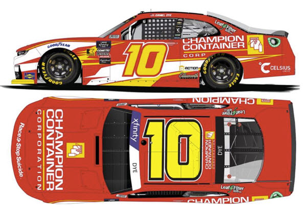 2025 Daniel Dye NASCAR Diecast 10 Champion Container CWC 1:24 Lionel Action ARC 99