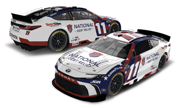 2025 Denny Hamlin NASCAR Diecast 11 National Debt Refief CWC 1:24 Lionel Action ARC Color Chrome 99