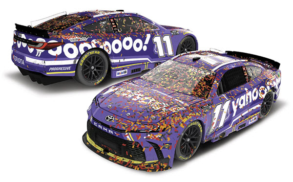 2025 Denny Hamlin NASCAR Diecast 11 Yahoo Michigan Win Raced Version CWC 1:24 Lionel Action RCCA Elite Color Chrome 98