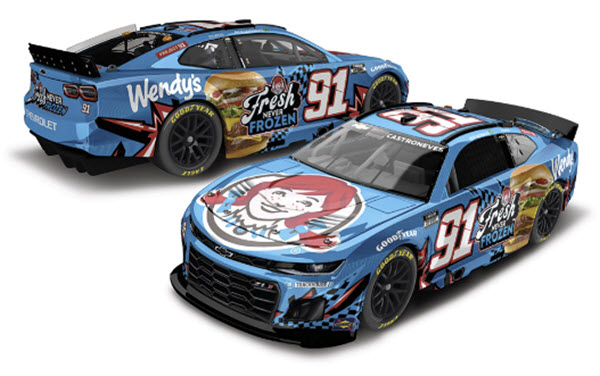 2025 Helio Castroneves NASCAR Diecast 91 Wendys 1:24 CWC Lionel Action RCCA Elite Color Chrome 99