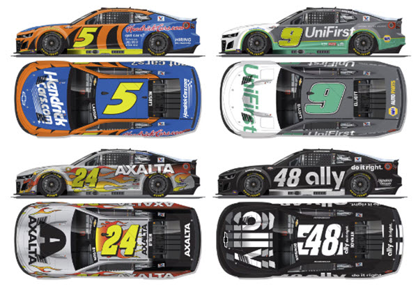 2025 Hendrick Motorsports NASCAR Diecast Darlington CWC 1:64 Lionel Action ARC 4 Car Set 99