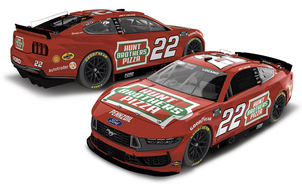 2025 Joey Logano NASCAR Diecast 22 Hunt Brothers Pizza Red CWC 1:24 Lionel Action ARC Autographed 99