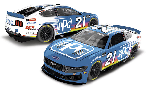 2025 Josh Berry NASCAR Diecast 21 PPG 1:24 CWC Lionel Action ARC 99