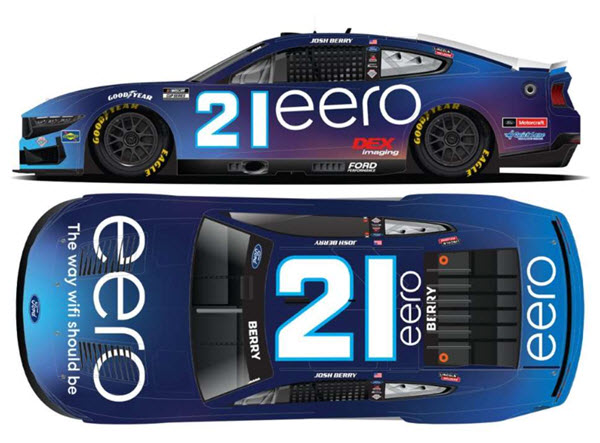 2025 Josh Berry NASCAR Diecast 21 eero124 CWC Lionel Action ARC Autographed 99